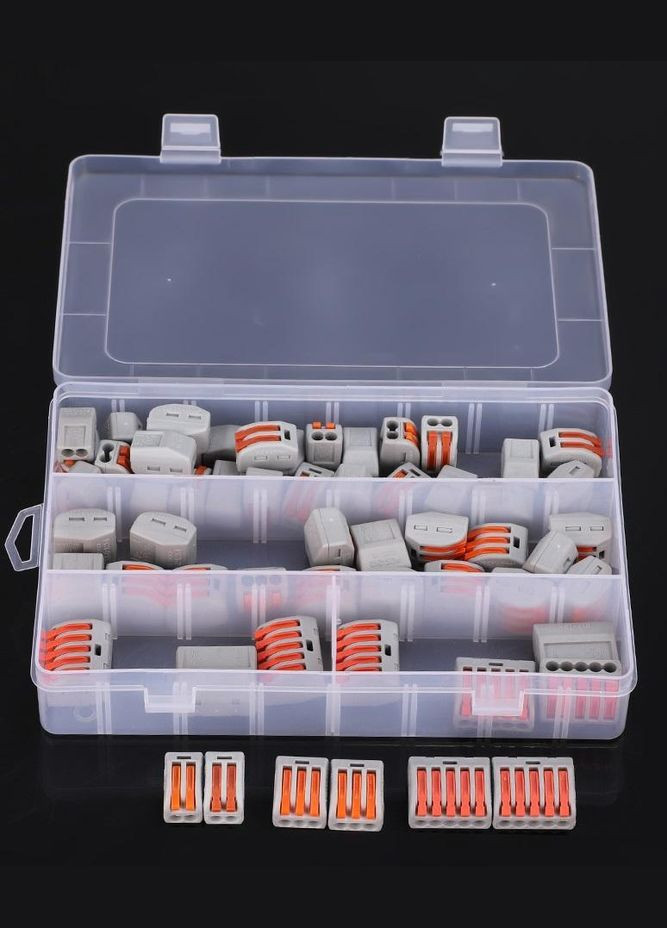 Клеммы для быстрого монтажа типа 0,08-4 мм² PWR, для соединения кабелей 120 шт (R051154) WAGO (349844489)