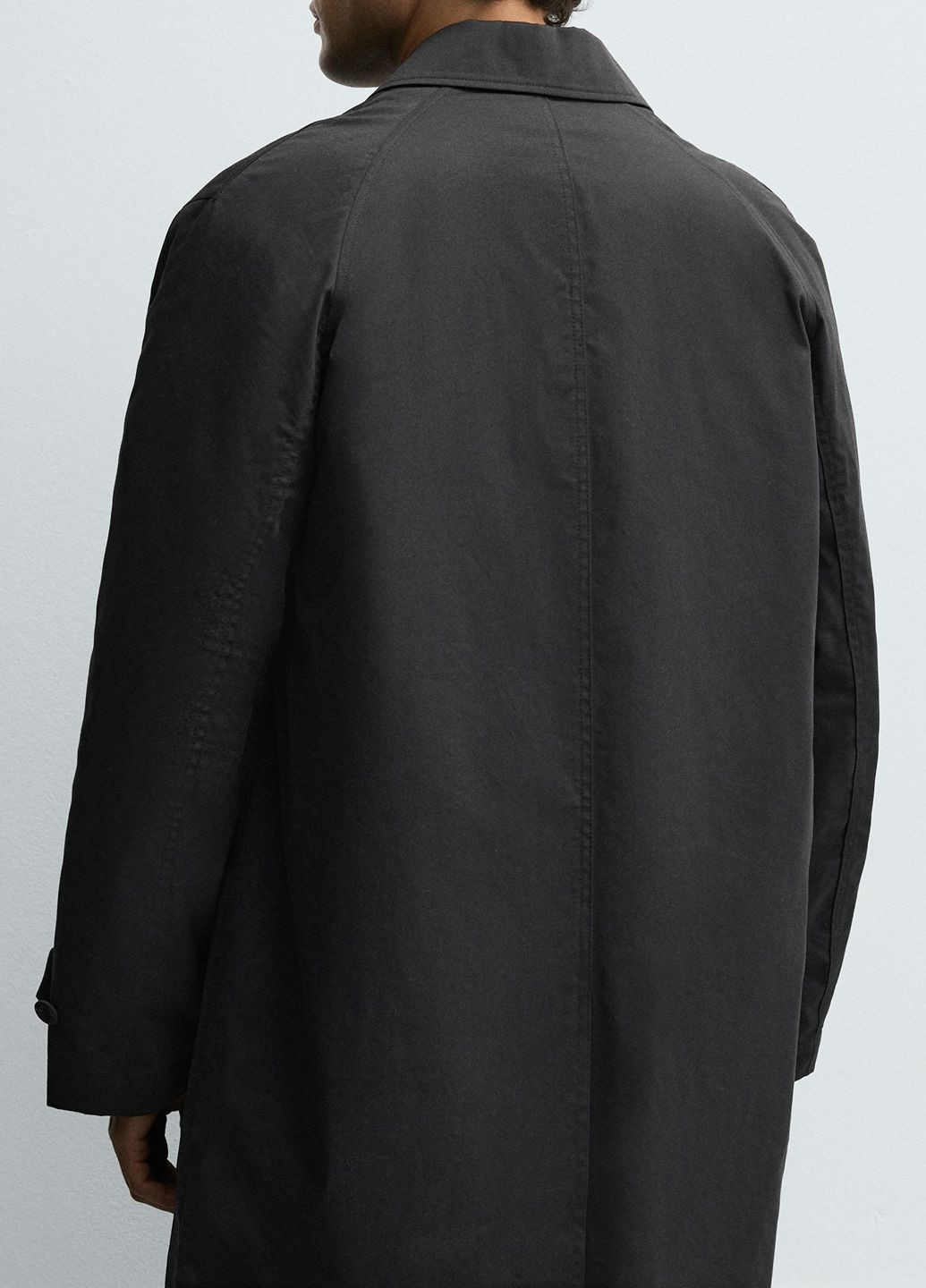 Черное демисезонное Пальто Zara