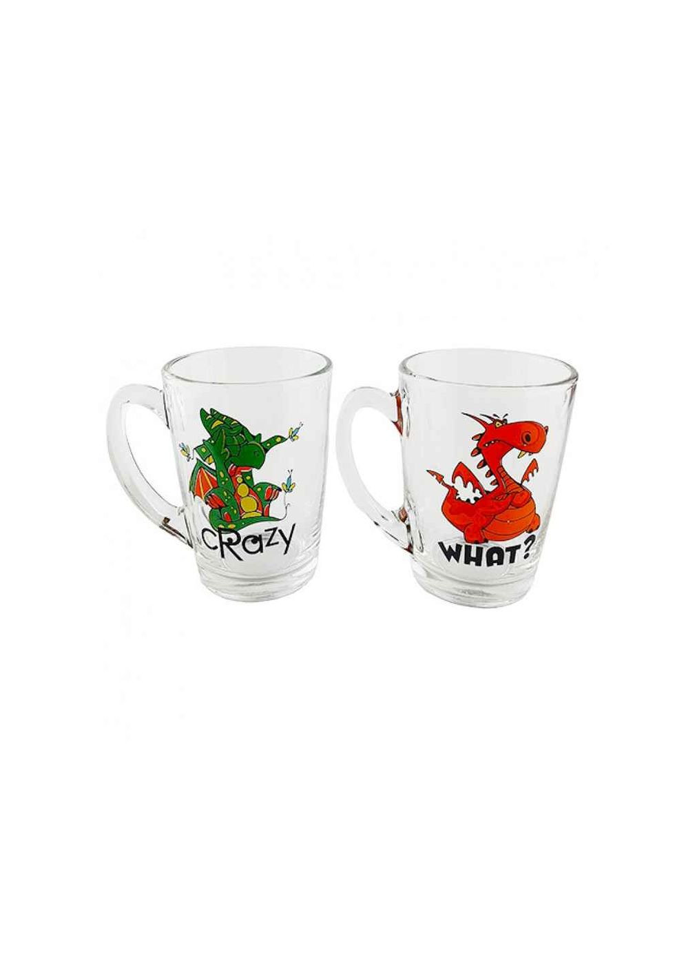 Стакан 320мл кружка стекло Капучино "Dragon" 83505426 ГСФ (362881081)