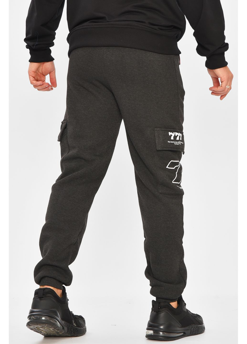 Темно-серые спортивные демисезонные прямые брюки Let's Shop