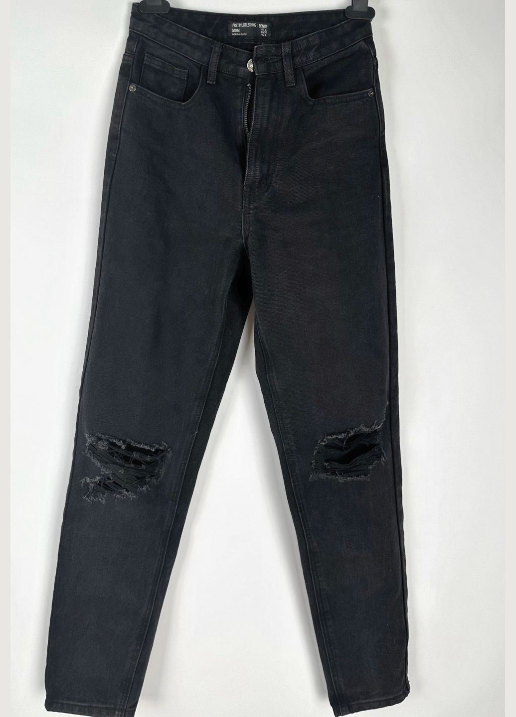 Джинсы мом Черные BTG-0058 PrettyLittleThing - (293061009)