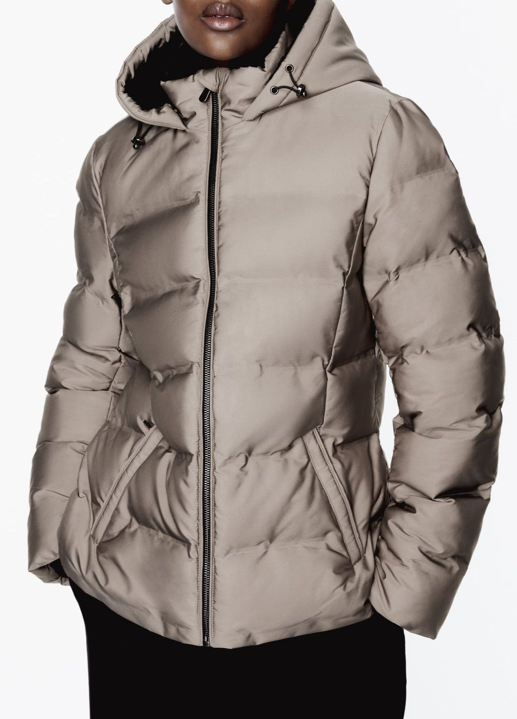 Серо-коричневая зимняя куртка Zara