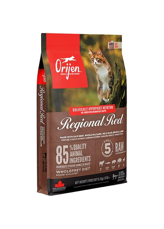 Regional Red сухий корм для дорослих котів 5.4кг Orijen (282026596)