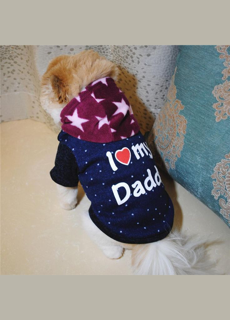 Толстовка для котів Pet Style "Я люблю татка" Синя S No Brand - (323233237)