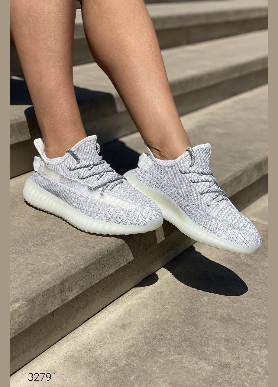 Кроссовки из трикотажа со шнуровкой Liton серые демисезоны (303699144)