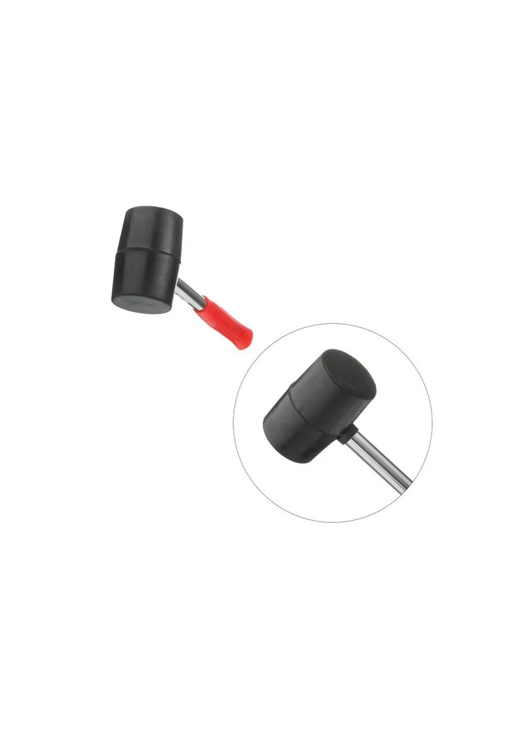 Киянка резиновая 450 г х 65 мм черная ручка металл Intertool (386743655)