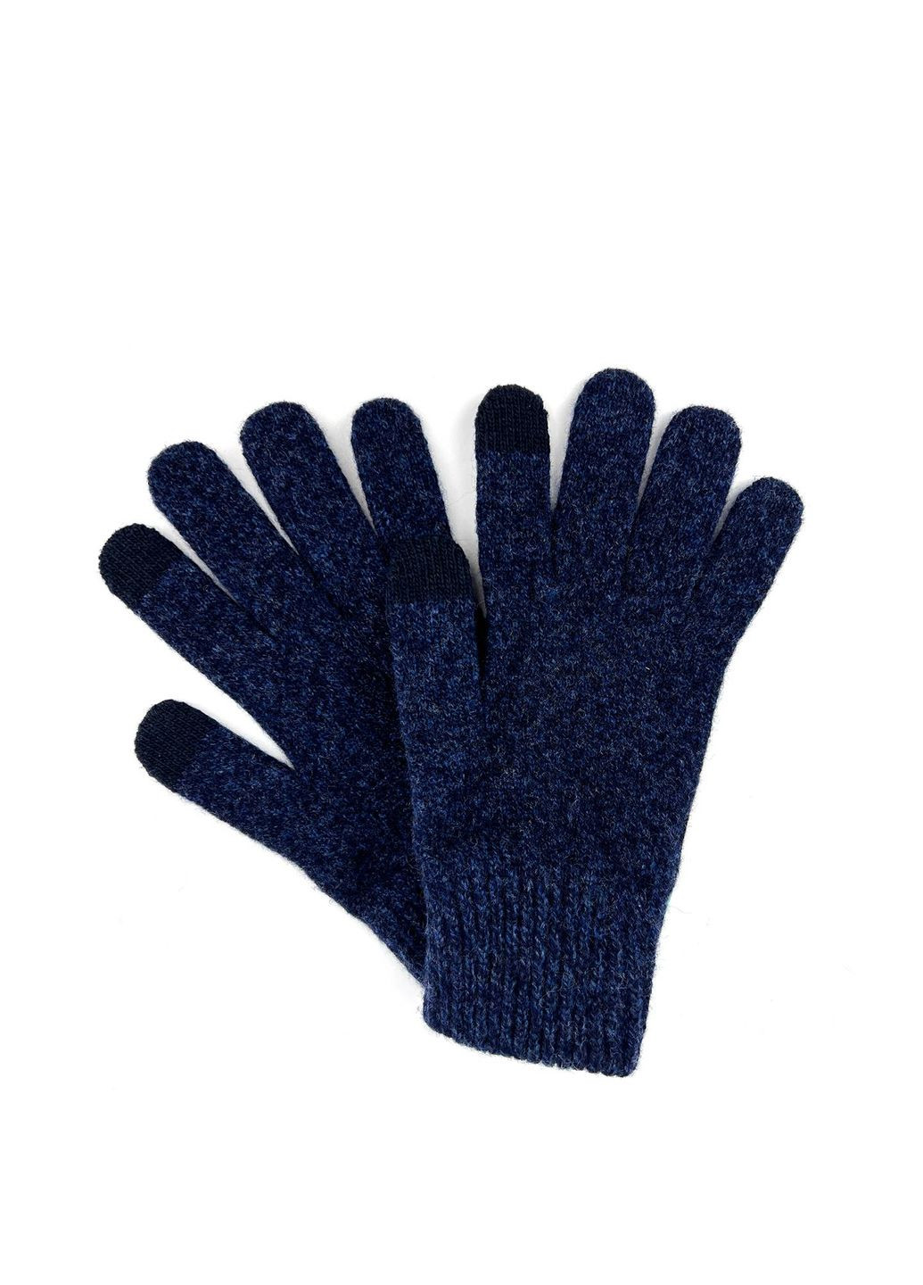 Перчатки Smart Touch мужские вязаные шерсть синие 346-729 LuckyLOOK 346-729m (289358420)