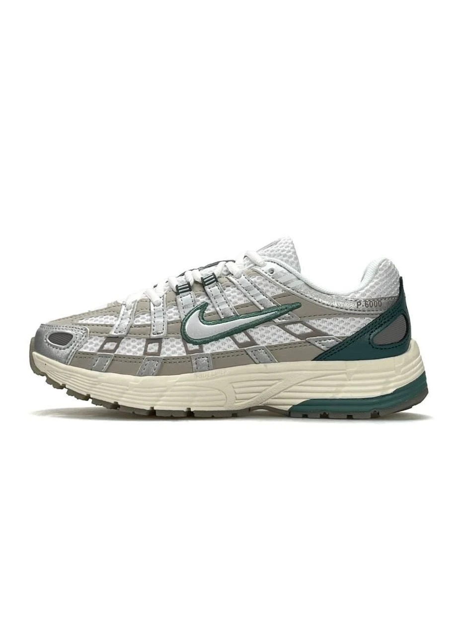 Кроссовки женские Nike P-6000 Beige Green бежевые демисезоны (377511258)