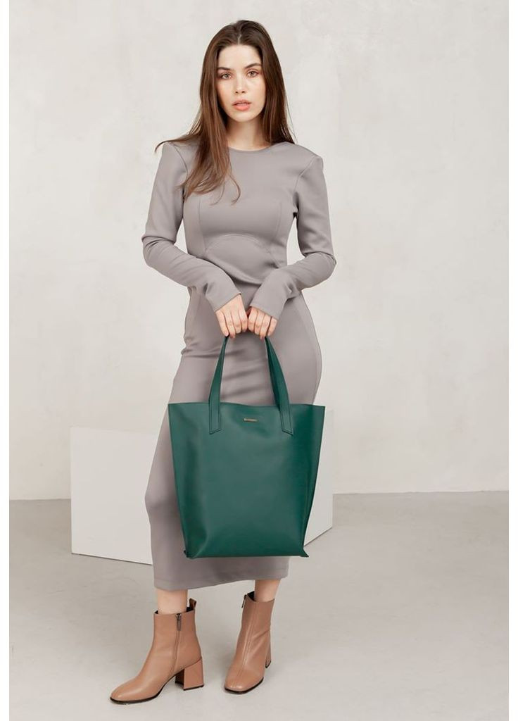 Шкіряна жіноча сумка D.D. зелена BlankNote шоппер (348359230)