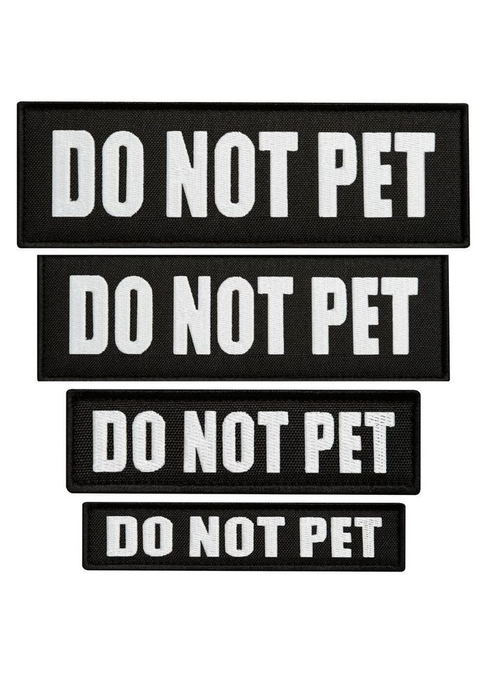 Набор шевронов 4 шт. с липучкой Do Not Pet, для служебных собак, кинологов, кинологическая служба, нашивка IDEIA (306459238)