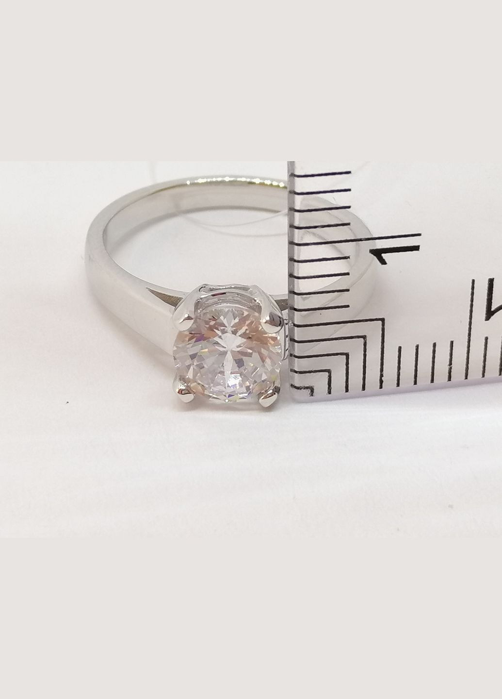 Срібне кільце з фіанітом. 90100225 Qvaliz (319209064)