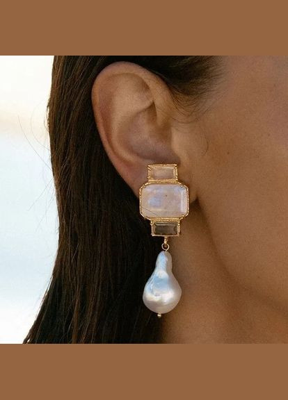 Роскошные белые жемчужные серьги с кристаллами и жемчужинами, 5335 Fashion Jewelry (336950327)