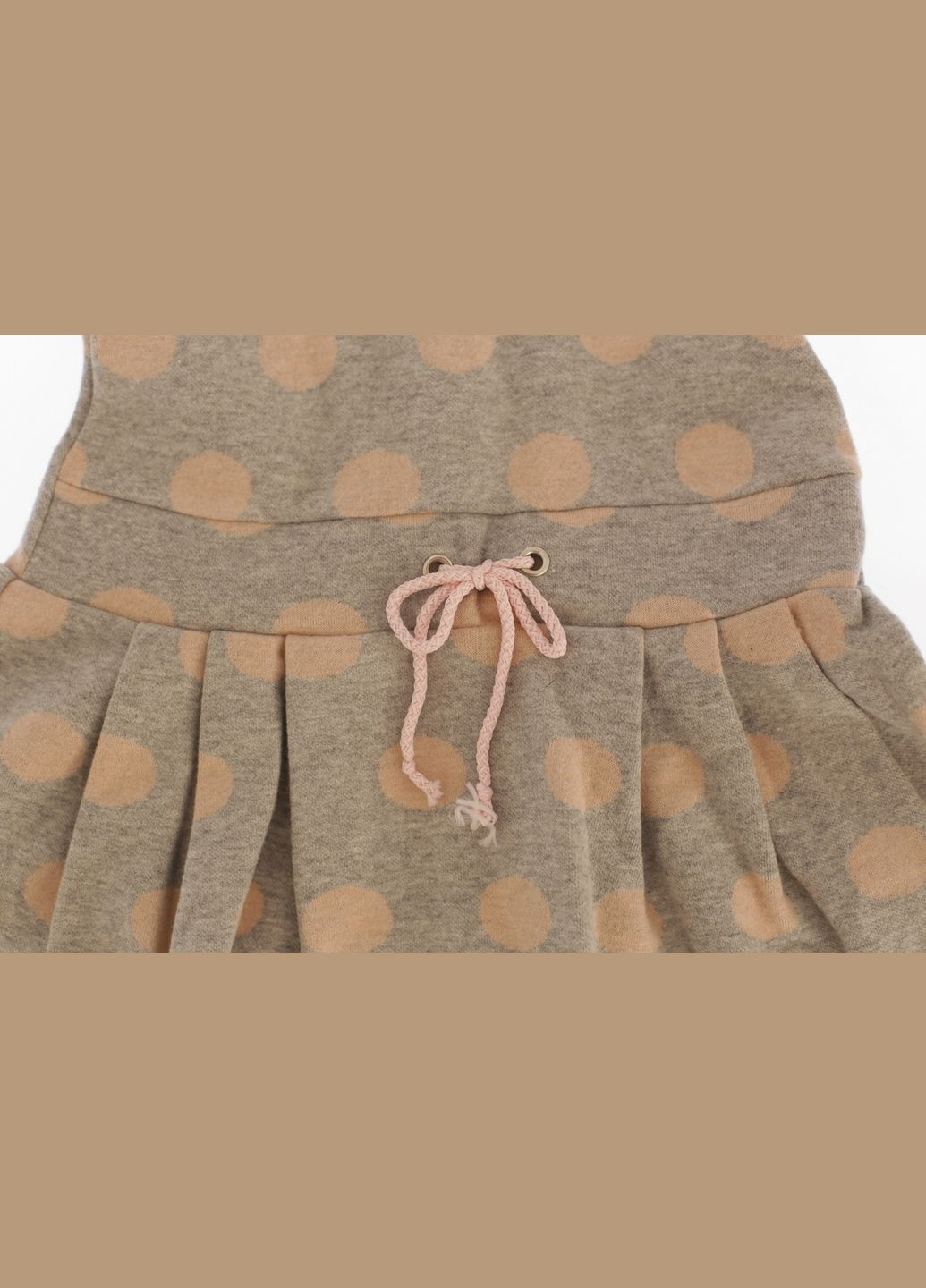 Серое платье с длинным рукавом флисовое горошек серое 134 см (35117) BABYKROHA (323469434)