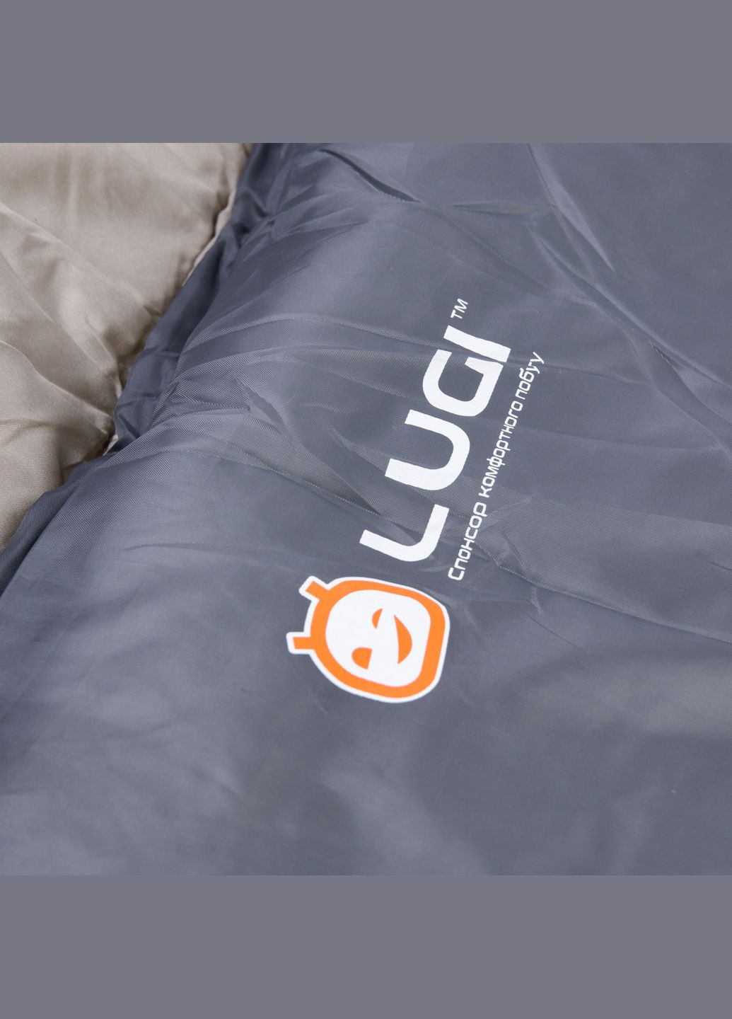 Спальный мешок (190+30)*75 см с капюшоном, серый LUGI (315433547)