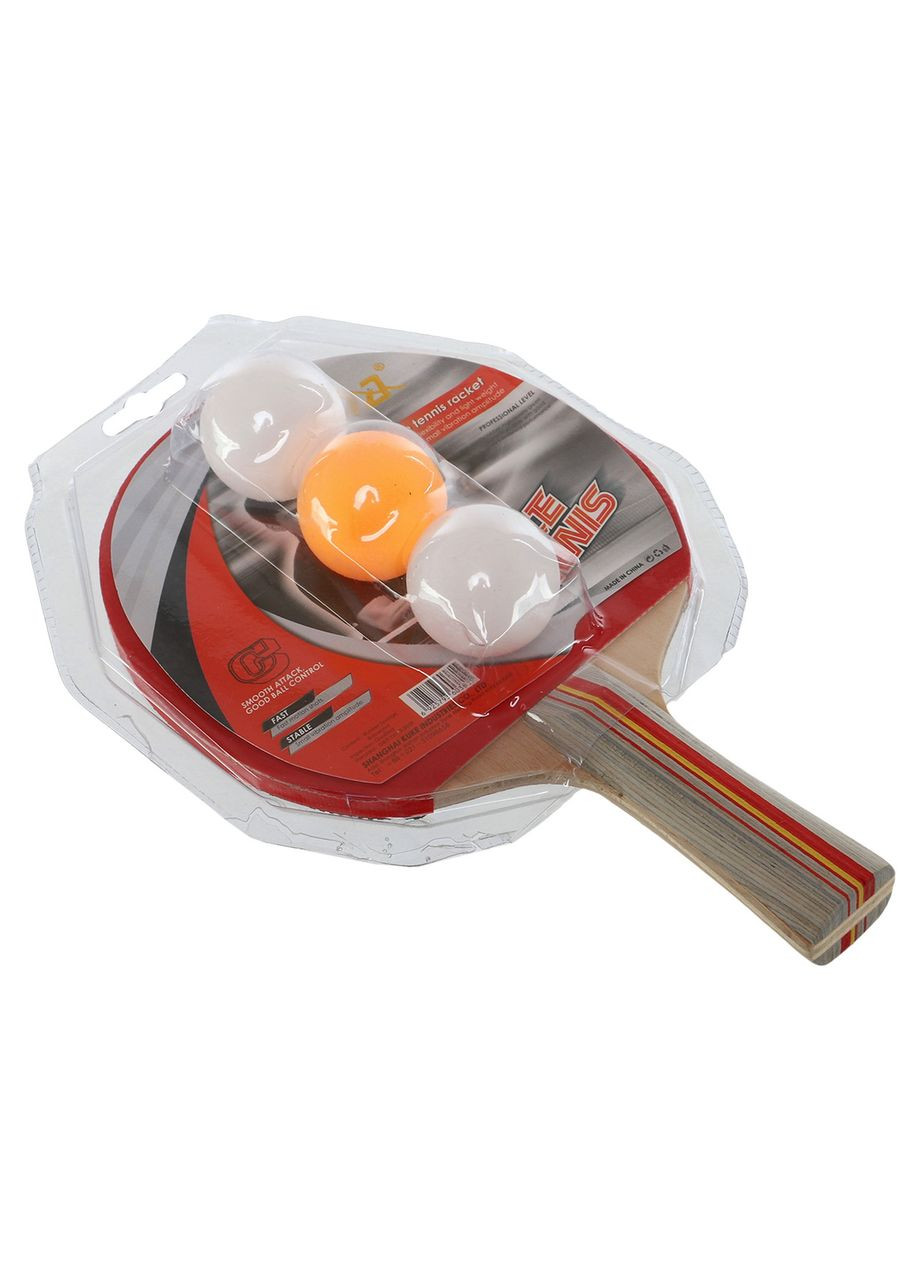Набір для настільного тенісу 1 ракетка, 3 м'ячі (деревина, гума, уп. блістер) (MT-8907) Cima (361438444)