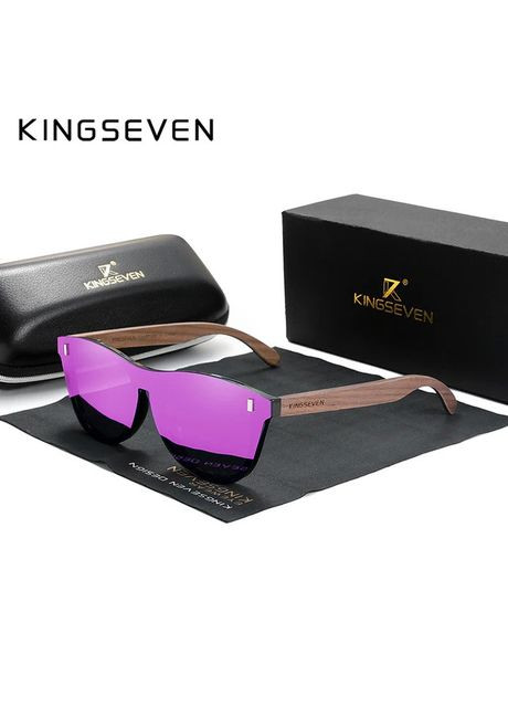 Мужские поляризационные солнцезащитные очки W5510 Purple KINGSEVEN (303401619)