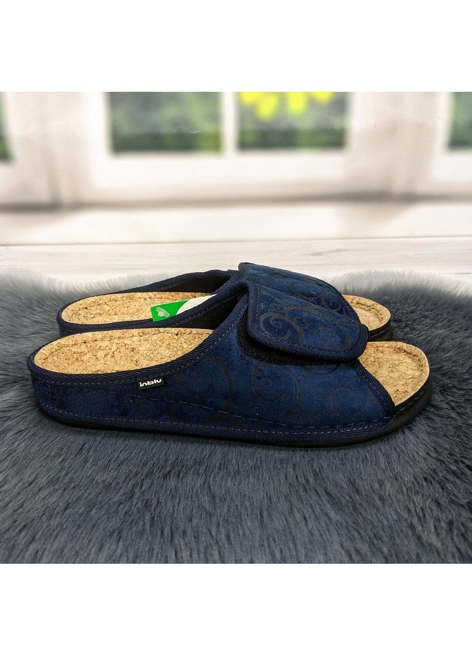 Тапочки жіночі на липучці з корковою устілкою Inblu (303397280)
