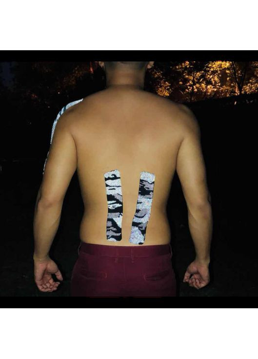 Тейп кинезио 5 см, светоотражающая кинезиологическая лента Kinesiology Tape, 5 см, черный No Brand (346048705)