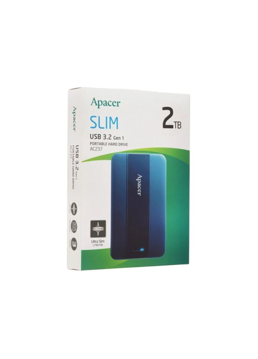 PHD External 2.5'' USB 3.2 Gen.1 2Tb Blue (color box) Apacer AC237 (315759515)