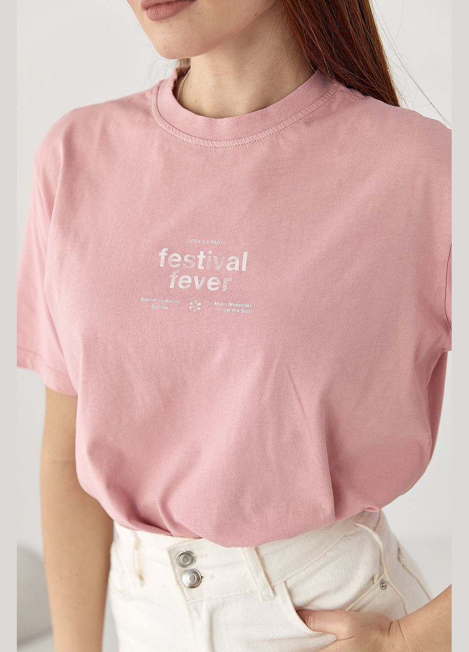 Трикотажная футболка с надписями Lurex - (332199994)