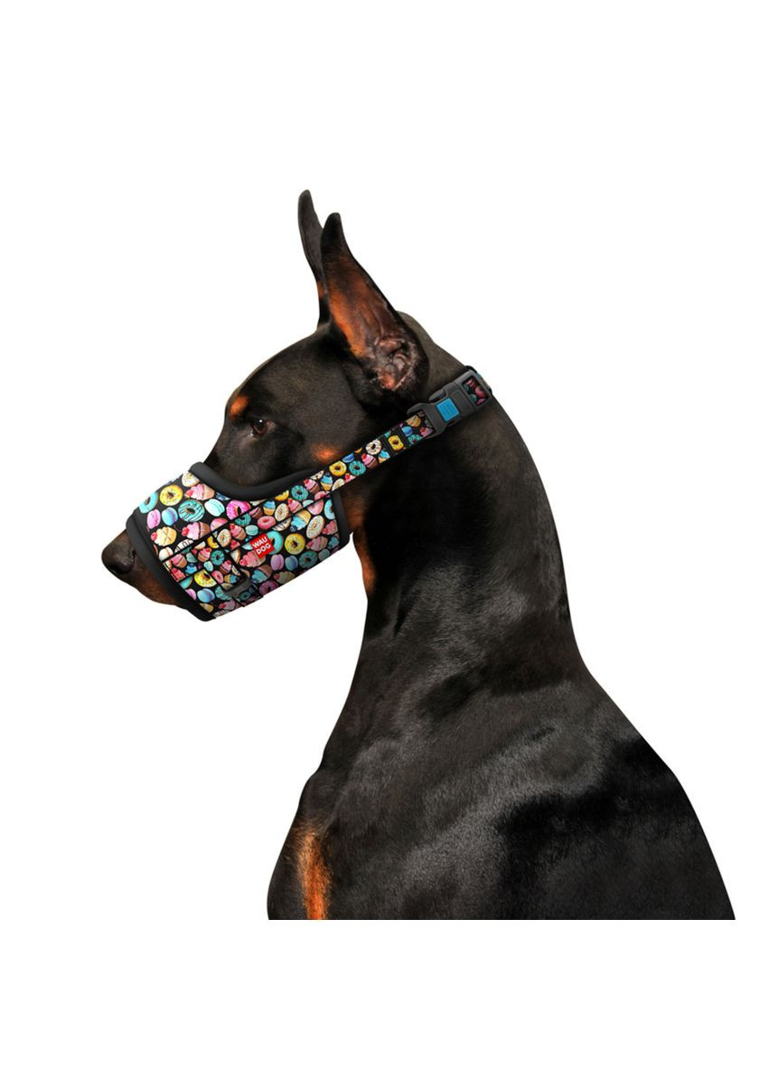 Намордник WAUDOG Nylon, малюнок Пончики, розмір №3, 25-34 см, пластиковий фастекс Collar (321969805)
