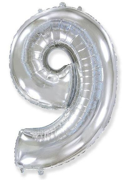 Кулька надувна фольгована 32 дюйми цифра "9" Tv-Shop (303674603)