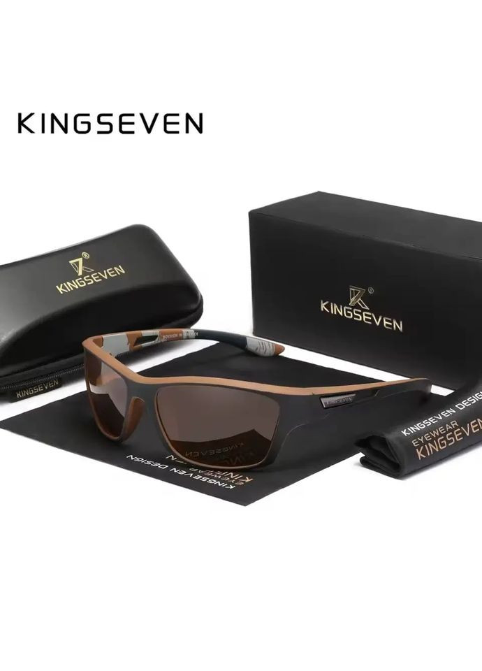 Поляризационные солнцезащитные очки 769 Brown KINGSEVEN (332653258)