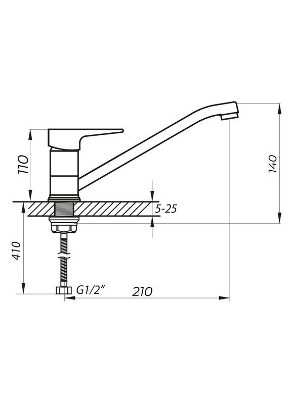 Змішувач для кухні SOP4-A 045 (ZX3057) Zerix (322006175)