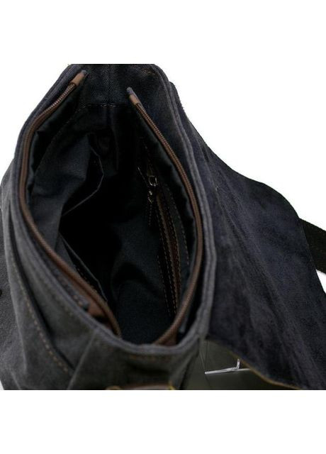 Сумка крос-боді через плече чоловіча з натуральної шкіри та текстилю середня Сірий 36768 TARWA (353690180)