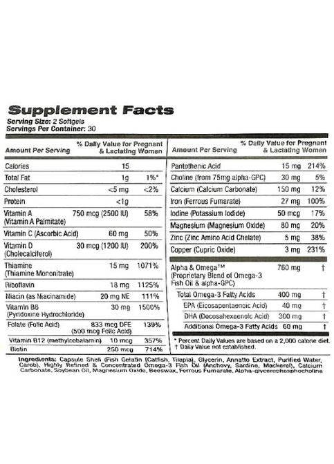 Daily Prenatal Multi 60 Softgels California Gold Nutrition (314941214)