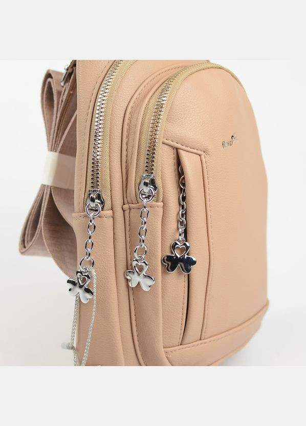 Пудровая женская маленькая нагрудная модная сумка слинг бананка через плечо No Brand (290187038)