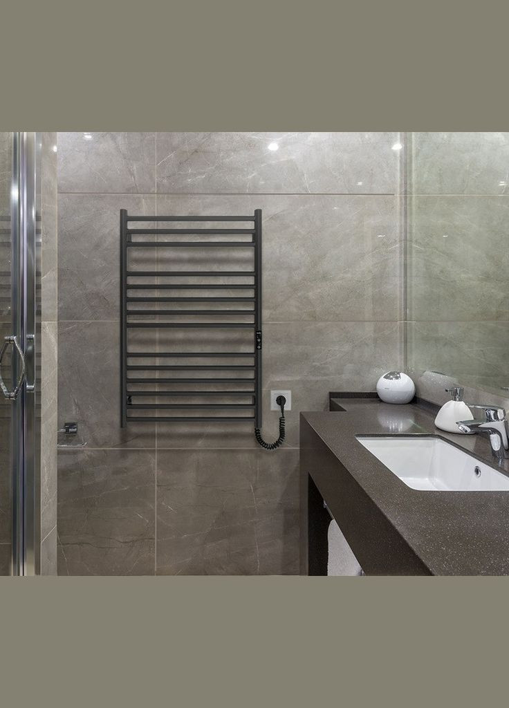 Електрична рушникосушка HF Greenwich 770х530 TR K чорна матова Mario (318681171)