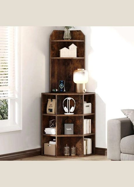 Стеллаж угловой из дерева Баренли капучино (УСП-002209) No Brand (327868168)