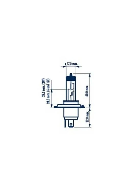 Автолампа H4 24V 75/70W P43t Standard 488923000 (opt-om) Narva (332213365)
