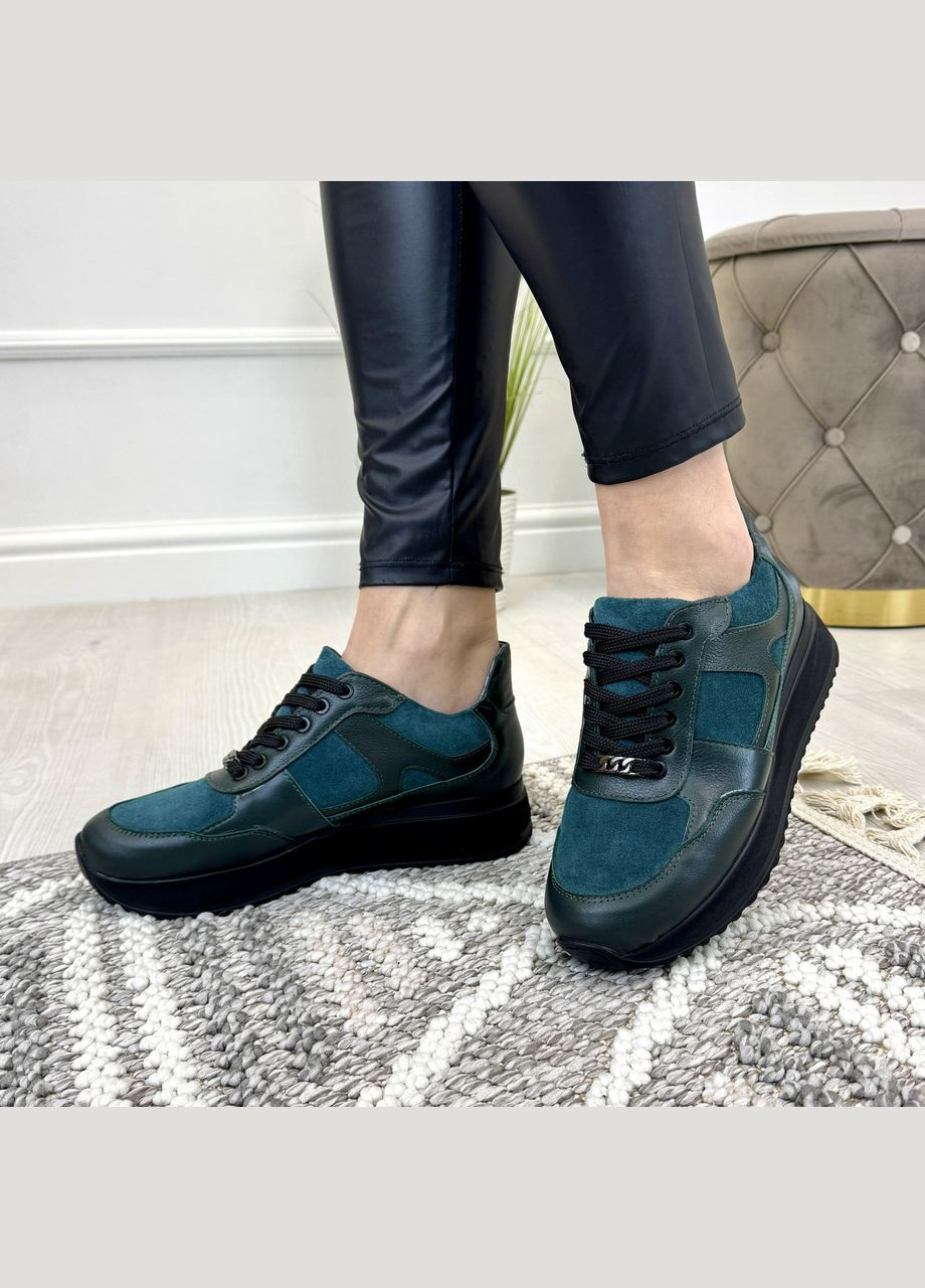 Кросівки комбіновані жіночі на шнурівці. Vasha para зелені демісезони (322429423)