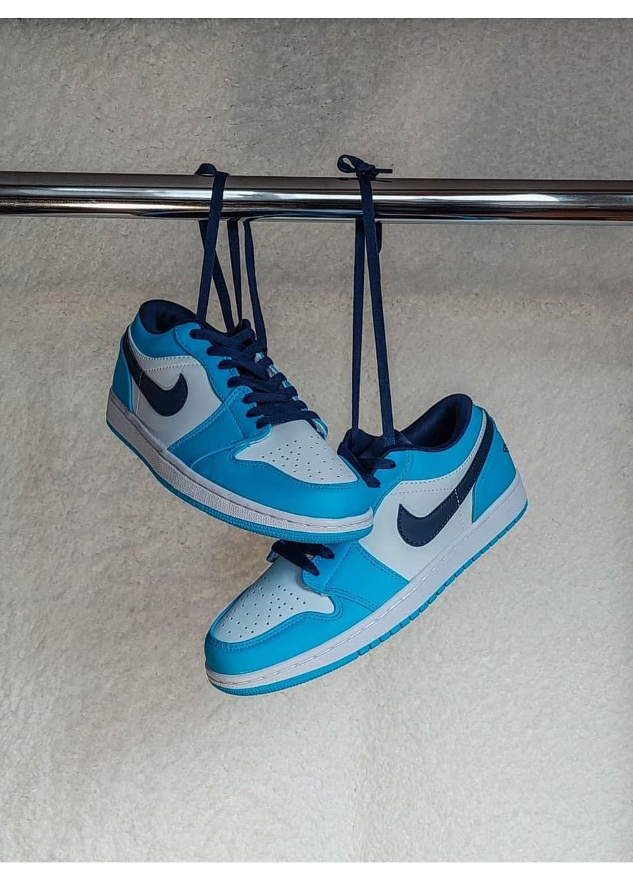 КРОСІВКИ ЖІНОЧІ NIKE AIR JORDAN RETRO 1 LOW BLUE WHITE BLACK НАЙК АІР ДЖОРДАН No Brand чорні демісезони (368862450)