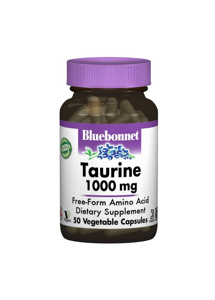 Таурин 1000мг,, 50 гелевих капсул Bluebonnet Nutrition (326055349)