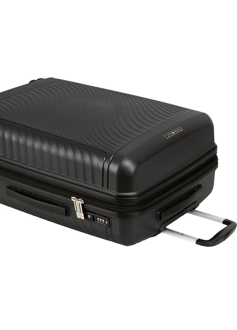 Валіза середня 40903 поліпропілен Чорний Snowball (350878436)