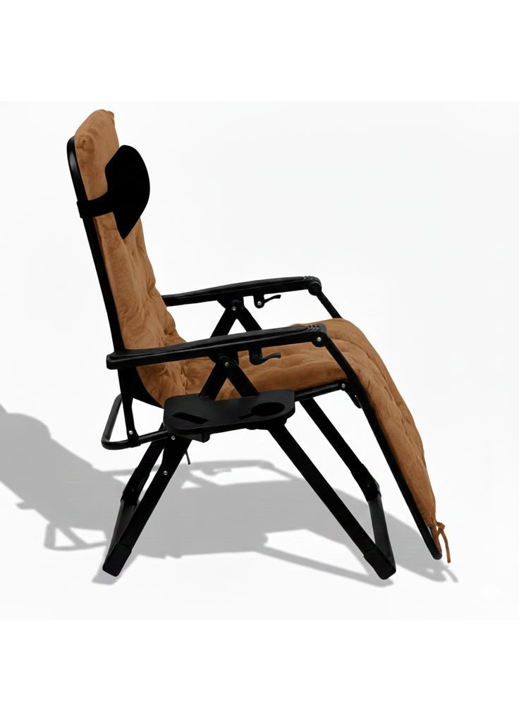 Кресло шезлонг Zero Gravity Premium Plus Brown Velvet (LB-ZGC-K3-BRN) LEOBRO (370966865)