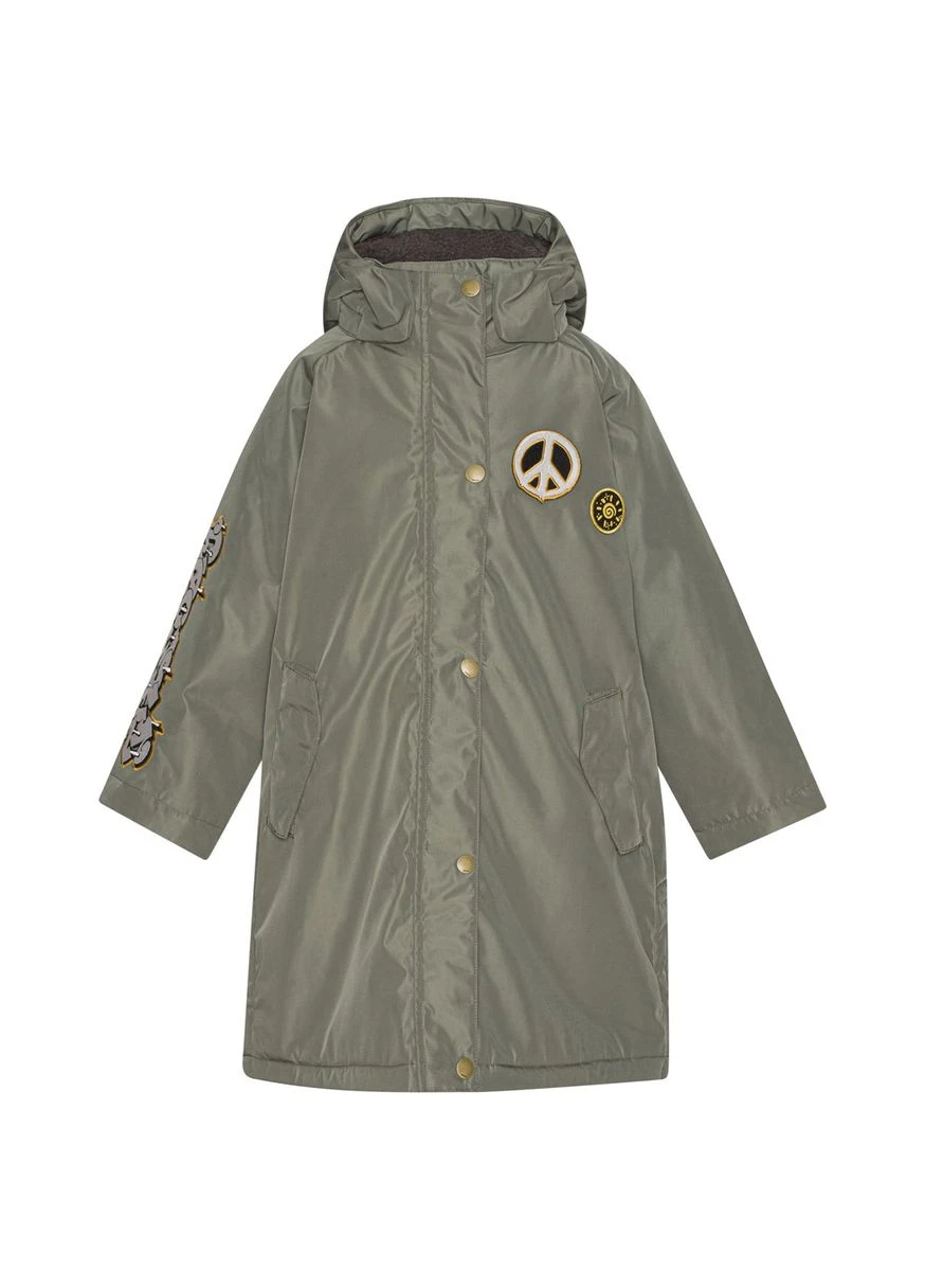 Оливкова пальто hollah dusty green,, розмір (5w23m307.8782) Molo Зимова