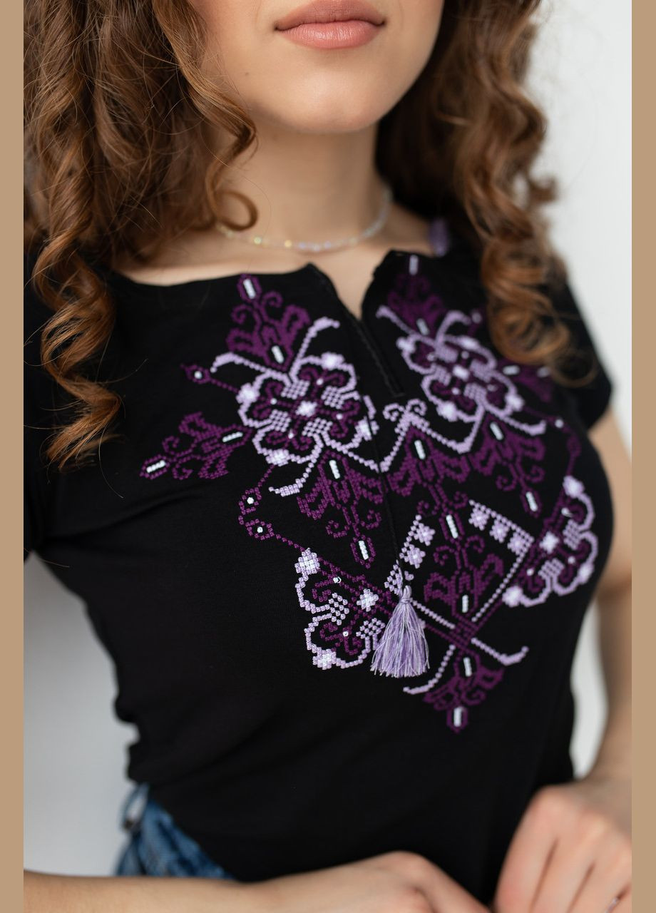 Вышитая женская футболка "Элегия" MEREZHKA (288645009)