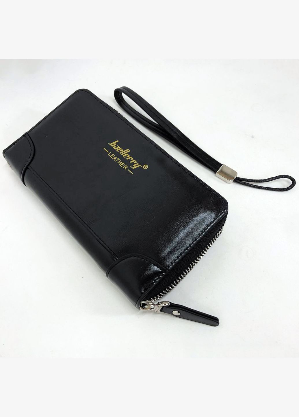 Гаманець шкіряний чоловічий leather black, гаманець чоловічий для карток. Колір: чорний Baellerry (364663619)