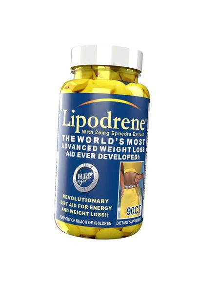 Жироспалювач у таблетках, Lipodrene, 90таб (02169007) Hi-Tech Pharmaceuticals (315720548)