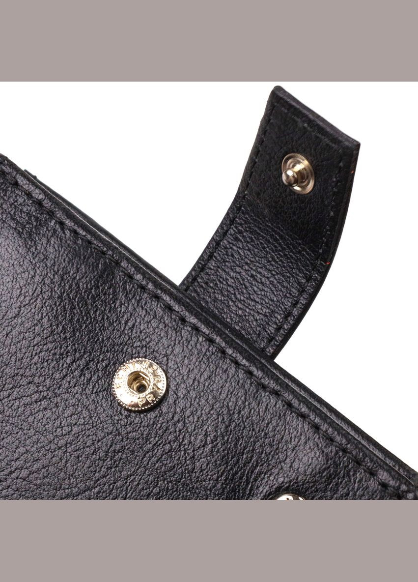 Удобный мужской кошелек из натуральной гладкой кожи 21877 Черный Canpellini (331913487)