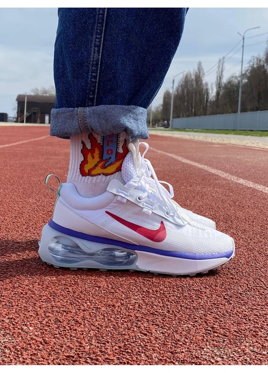 КРОСІВКИ ЖІНОЧІ NIKE AIR MAX 2021 WHITE RED НАЙК АІР МАКС БІЛІ No Brand білі демісезони (391063779)