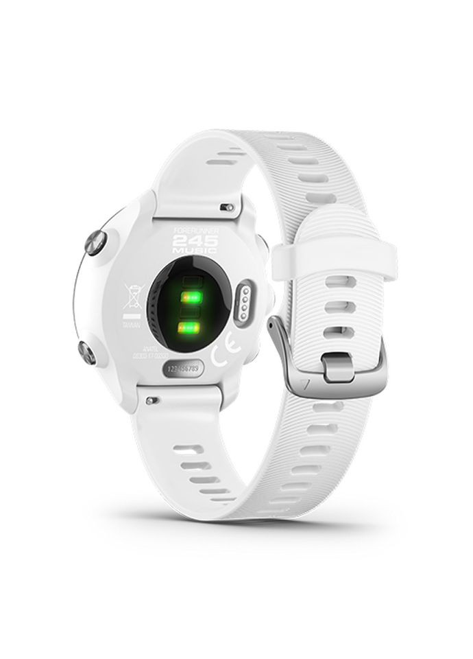 Силиконовый ремень для смарт часов Garmin Forerunner 245 M/645 (совместимый). и для других. Ш. 20 мм. Белый цвет. No Brand (371137493)