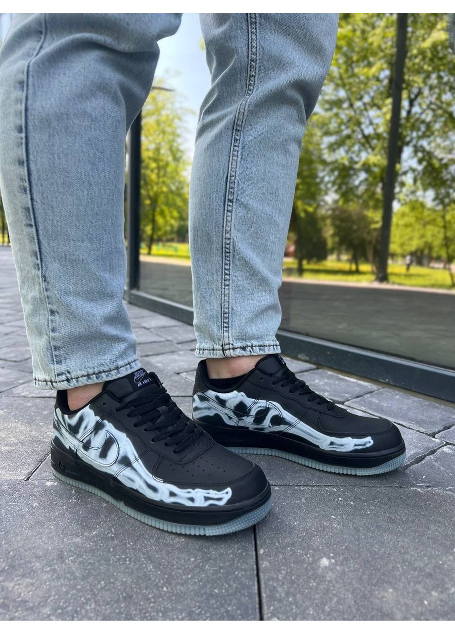 КРОСІВКИ ЖІНОЧІ NIKE AIR FORCE LOW SKELETON QS BLACK НАЙК АІР ФОРС 1 ПРЕМІУМ No Brand чорні демісезони (368858247)