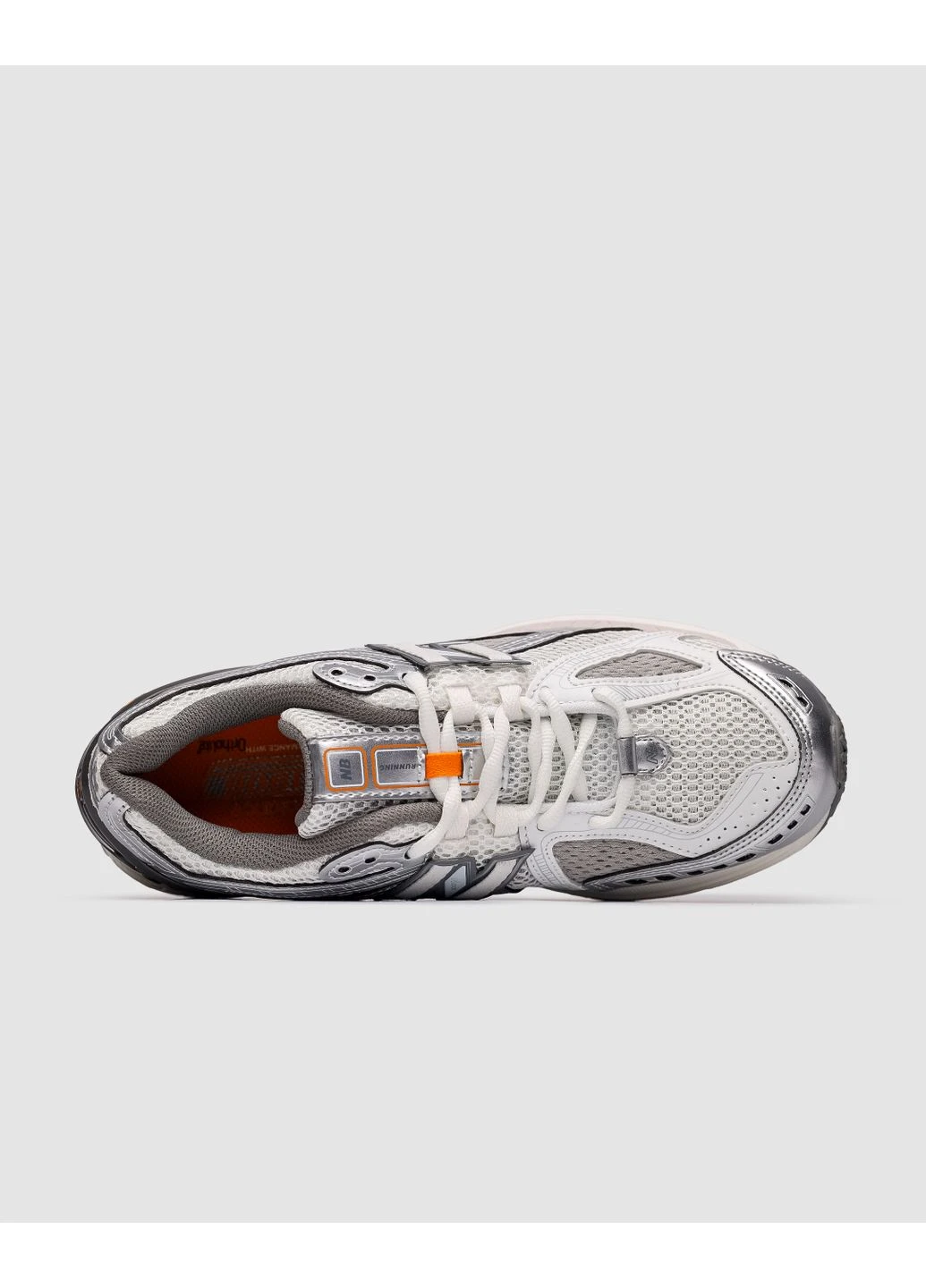 Белые демисезонные кроссовки мужские new balance 1906r white silver orange нью беланс 1906 белые No Brand