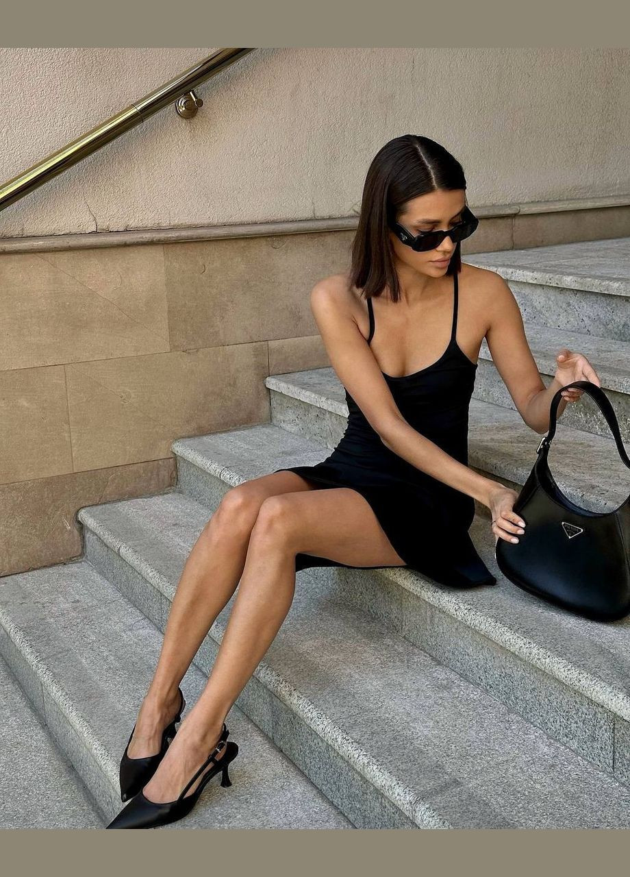 Чорна пляжна, повсякденний, кежуал, вечірня жіноча сукня FINO Mode