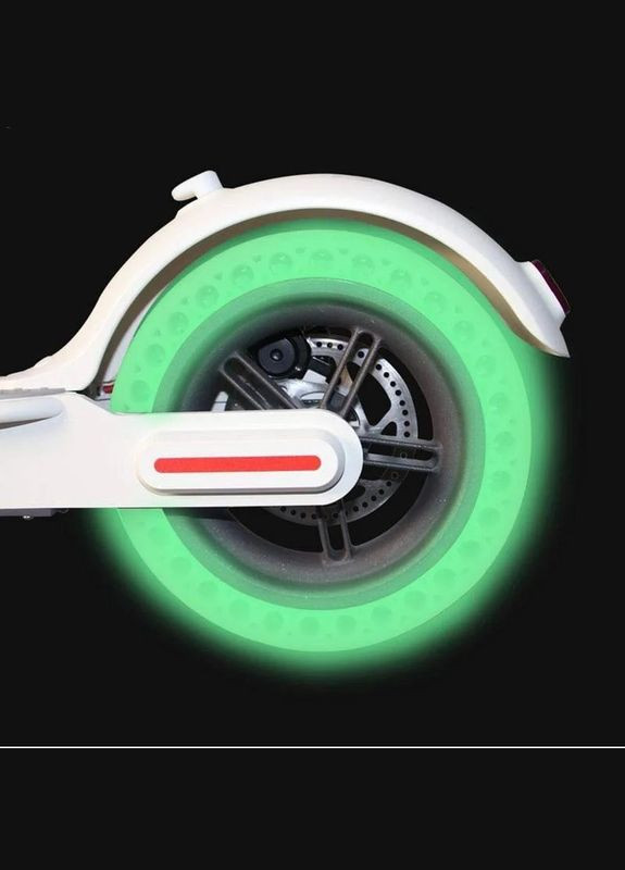 Безкамерна лита шина для гіробордів, що світиться (флуоресцентна) Mijia M365 Зелений Maxfield (268547480)